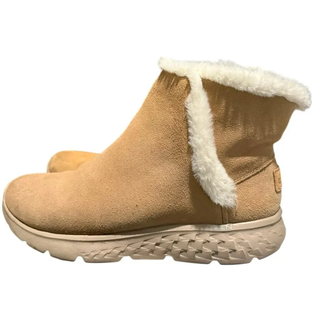Skechers Women's On the GO Stellar Winter Boots Cozy Step Chestnut Size 9